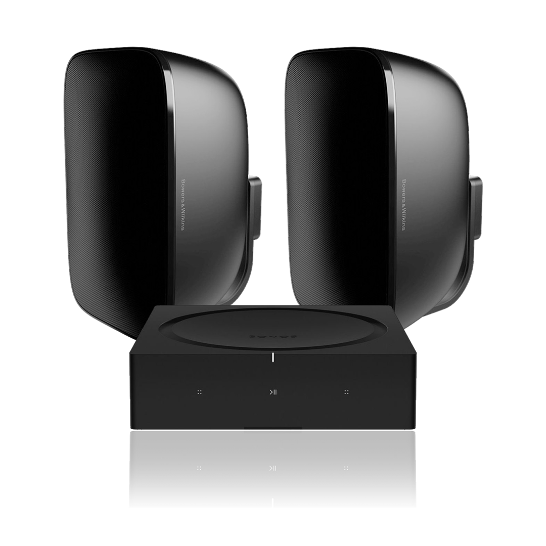 Sonos Amp + Bowers & Wilkins AM1 Outdoor Speakers Bundle West Coast Hifi