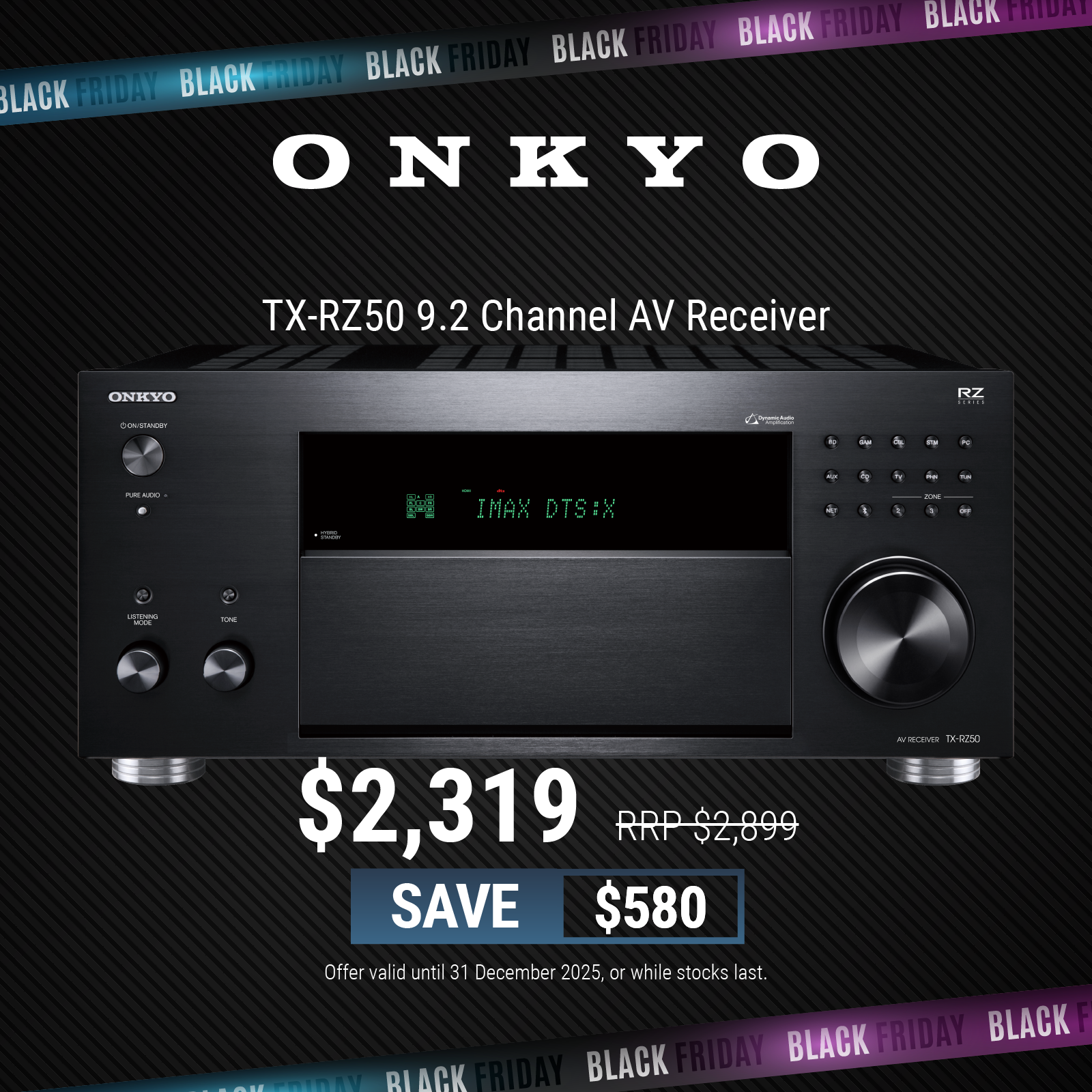 Onkyo TX-RZ50 9.2 Channel AV Receiver - West Coast Hifi