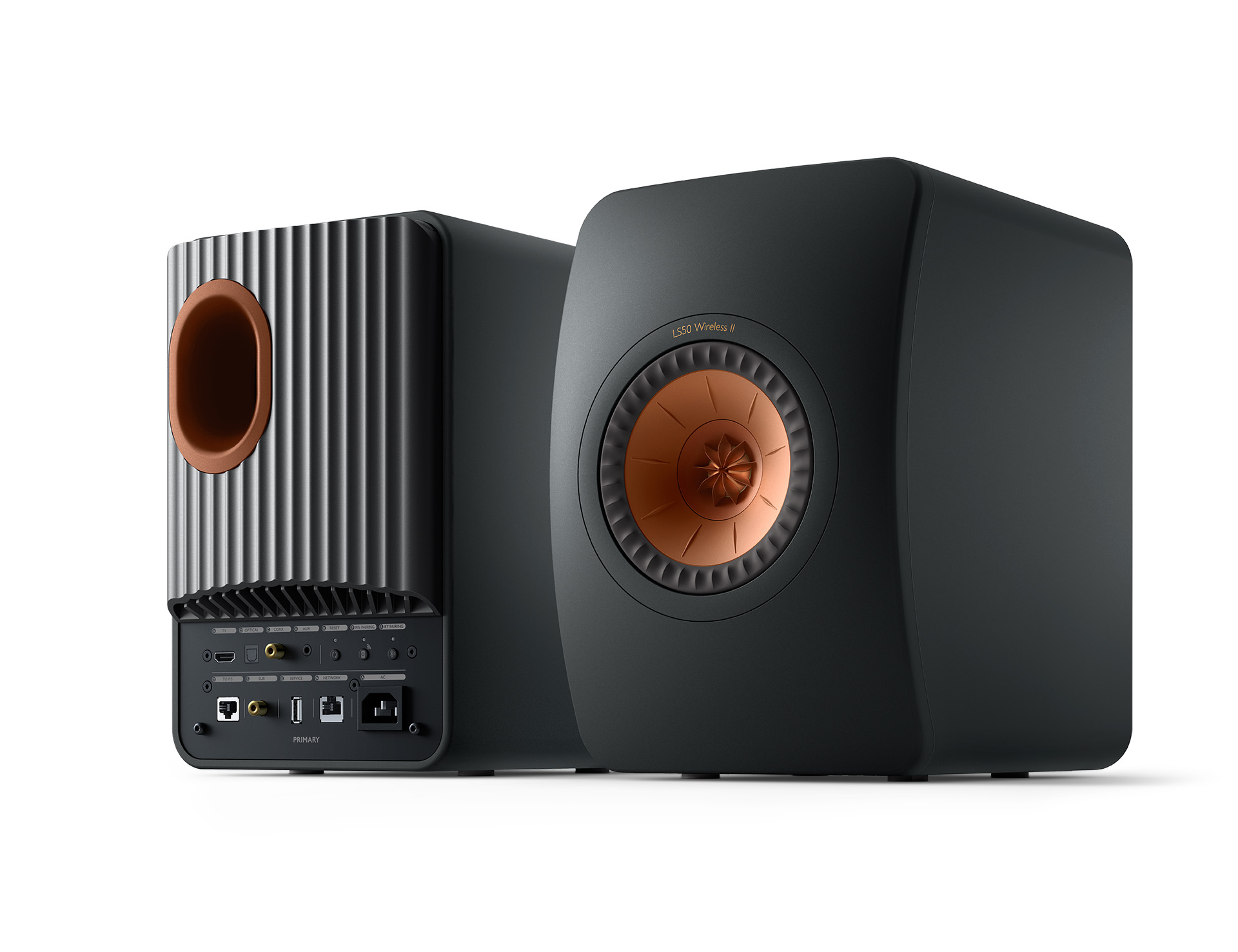 LS50 Wireless II_Carbon Black_Pair frontback
