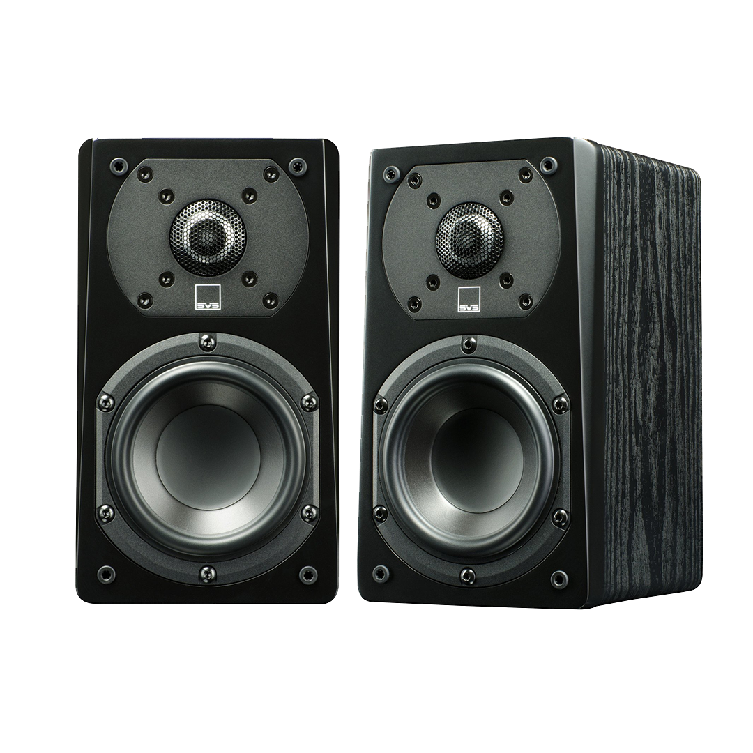 SVS Prime Satellite Bookshelf Speakers_Black Ash