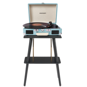 Crosley Cruiser Bluetooth Portable Turntable + Crosley Turntable Stand Bundle - Turquoise