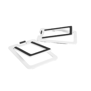 Kanto S2W Angled Desktop Speaker Stands for Small Speakers - Pair, White