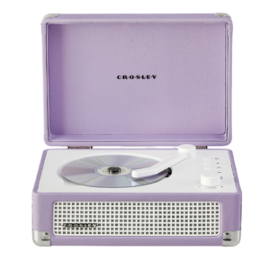 Crosley Cruiser Portable Retro CD Player with Stereo Bluetooth Speakers, FM Radio - Lavender