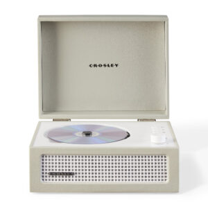 Crosley Voyager Portable Retro CD Player with Stereo Bluetooth Speakers, FM Radio - Dune