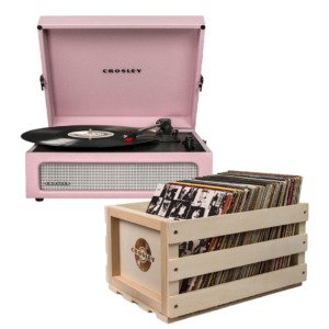Crosley Voyager Amethyst - Bluetooth Portable Turntable  & Record Storage Crate