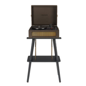 Crosley Voyager Bluetooth Portable Turntable + Turntable Stand Bundle - Cocoa