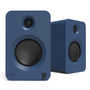Kanto REN 200W Powered Bookshelf Speakers with HDMI ARC, USB-C, and Bluetooth 5.3 - Matte Blue, Pair