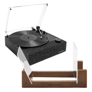 Victrola Eastwood II Turntable - Black + Bundled Crosley Record Storage Display Stand