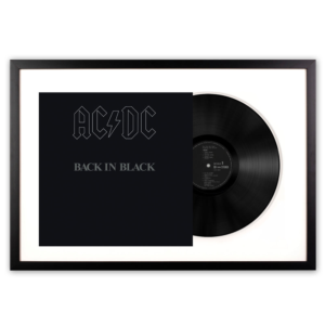 Framed AC/DC Back in Black Vinyl Album Art