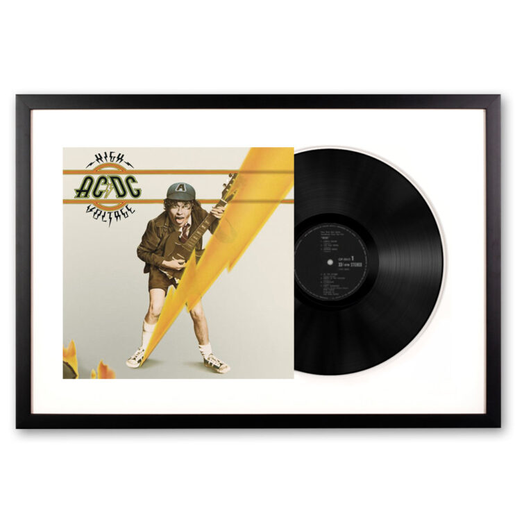 Framed AC/DC High Voltage Vinyl Album Art - West Coast Hifi