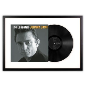 Framed Johnny Cash the Essential Johnny Cash Vinyl Album Art