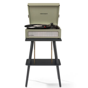 Crosley Voyager Bluetooth Portable Turntable + Crosley Turntable Stand Bundle - Sage