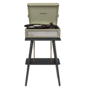 Crosley Voyager Bluetooth Portable Turntable + Crosley Turntable Stand Bundle - Sage