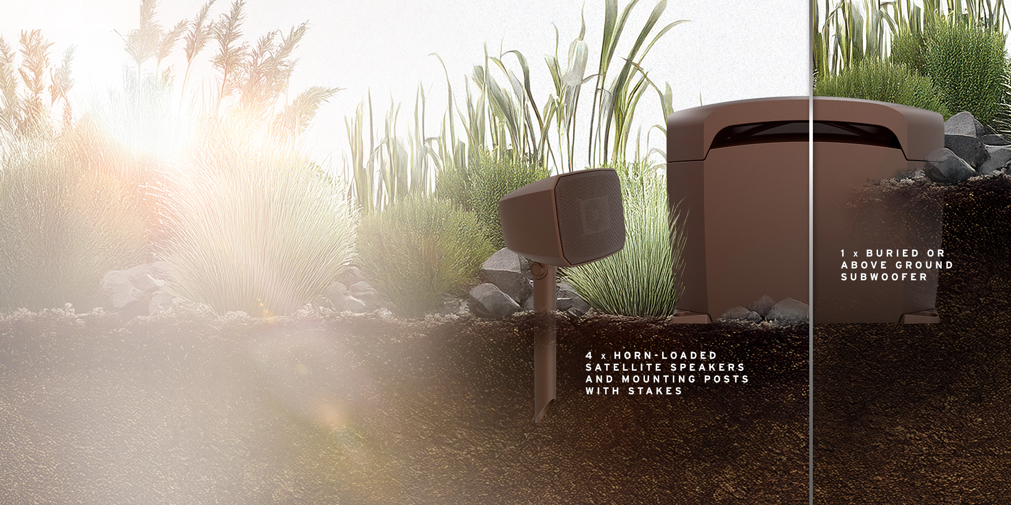 Klipsch-Courtyard-Side-view-of-satellite-speaker-and-subwoofer-in-ground_2000x1000